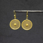 18k Gold vermeil round filigree dangle drop earrings - Beyond Biasa