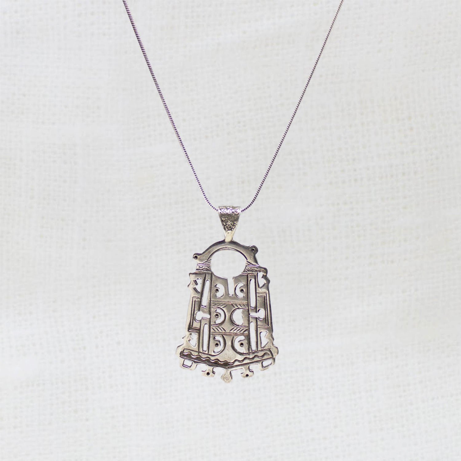 Sterling silver large statement tuareg pendant necklace - Beyond Biasa