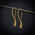 Brushed Sterling Silver or Gold Vermeil Mini 'Flick' Earrings - Beyond Biasa
