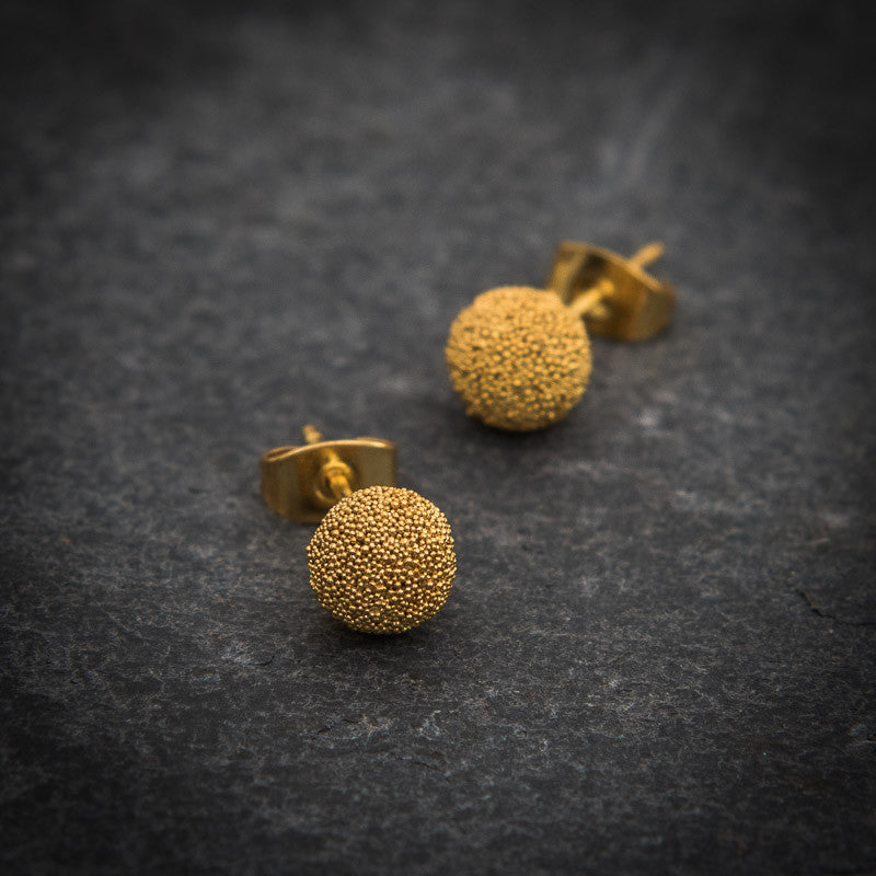 Granulation Ball Stud Earrings - Beyond Biasa