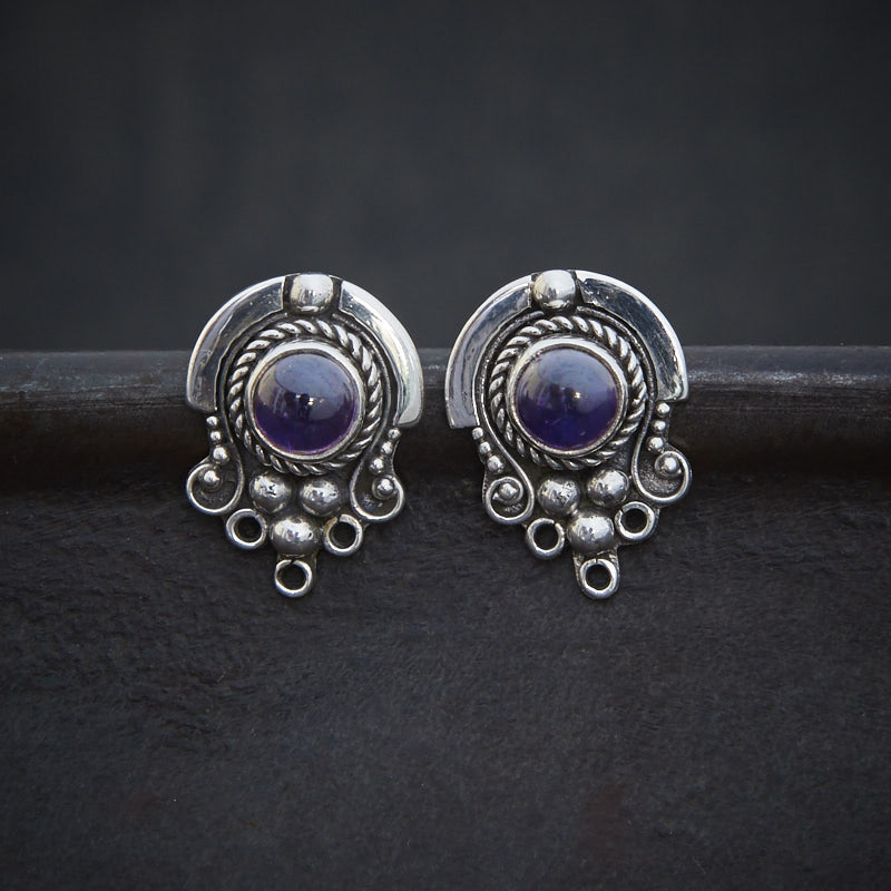 Bali Gemstone Stud Earrings - Beyond Biasa