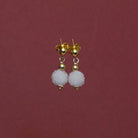 Snowball Quartz and Gold Vermeil Earrings - Beyond Biasa