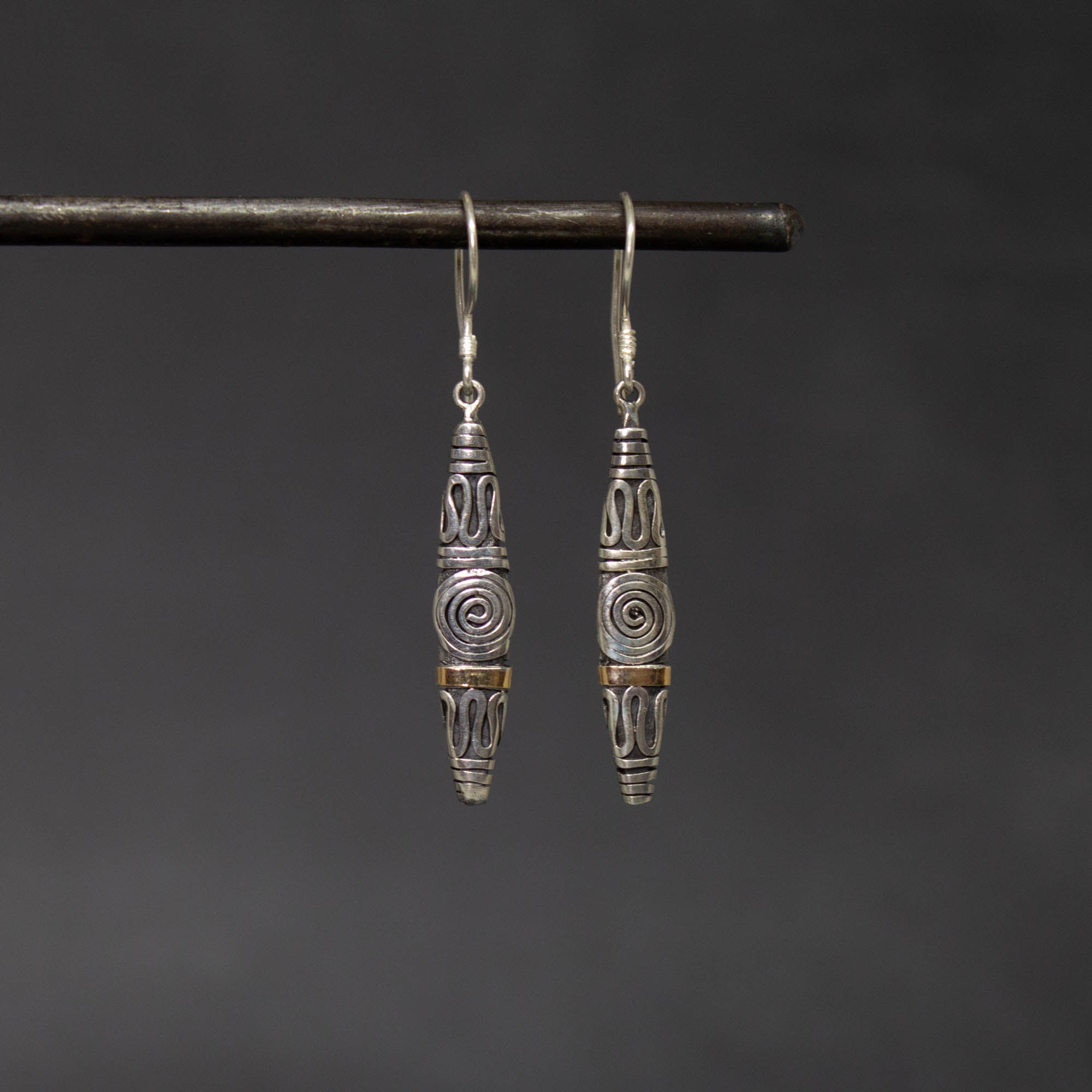 Oxidised Sterling Silver Balinese Drop Earrings - Beyond Biasa