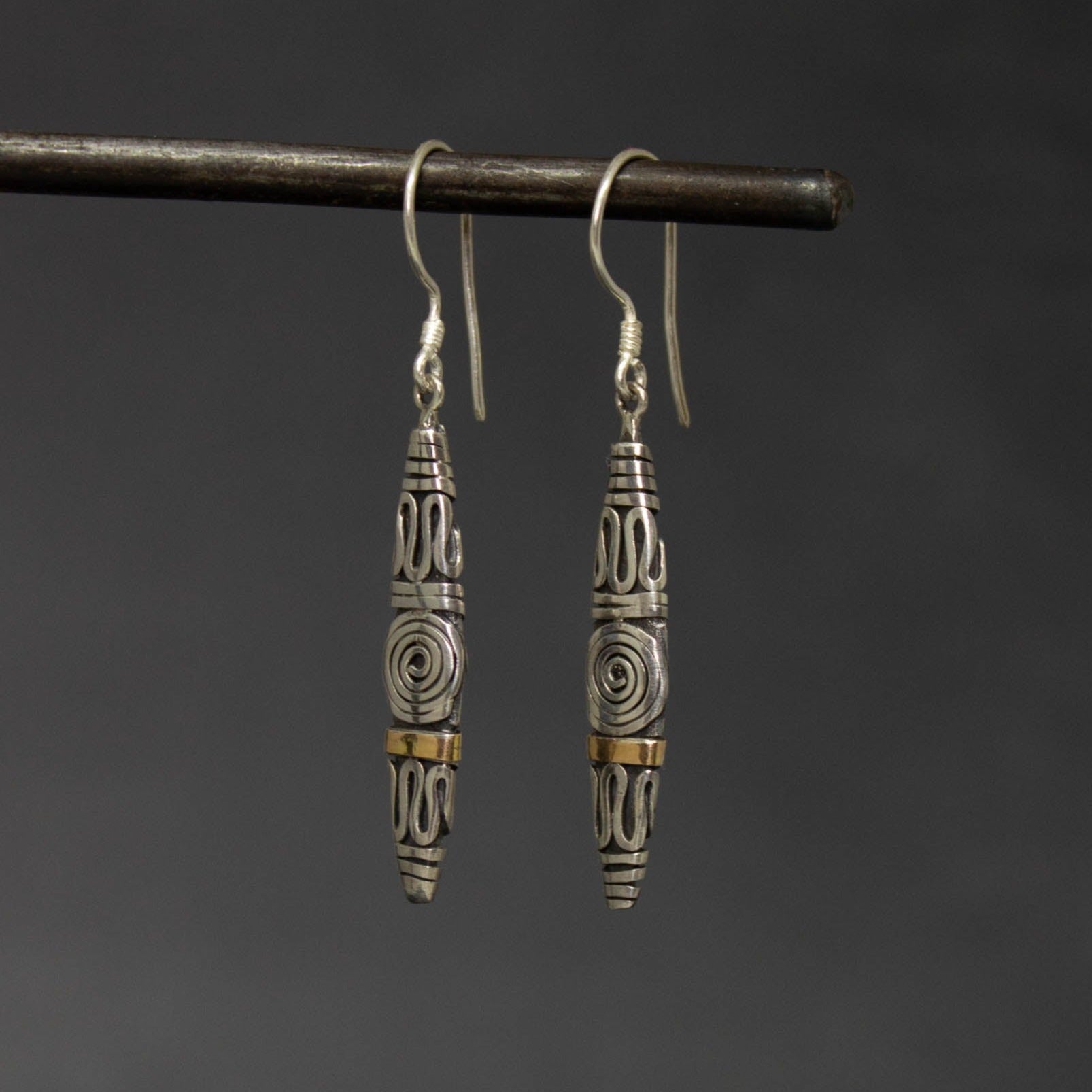Oxidised Sterling Silver Balinese Drop Earrings - Beyond Biasa