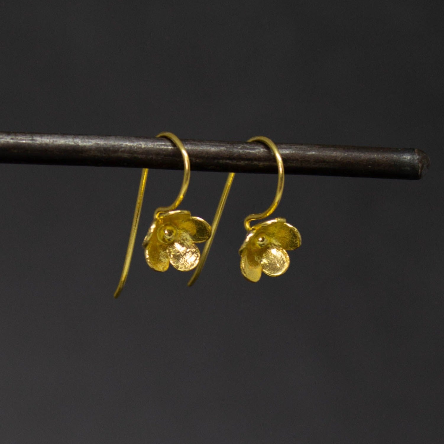 Little Flower Drop Earrings in Silver or Gold - Beyond Biasa