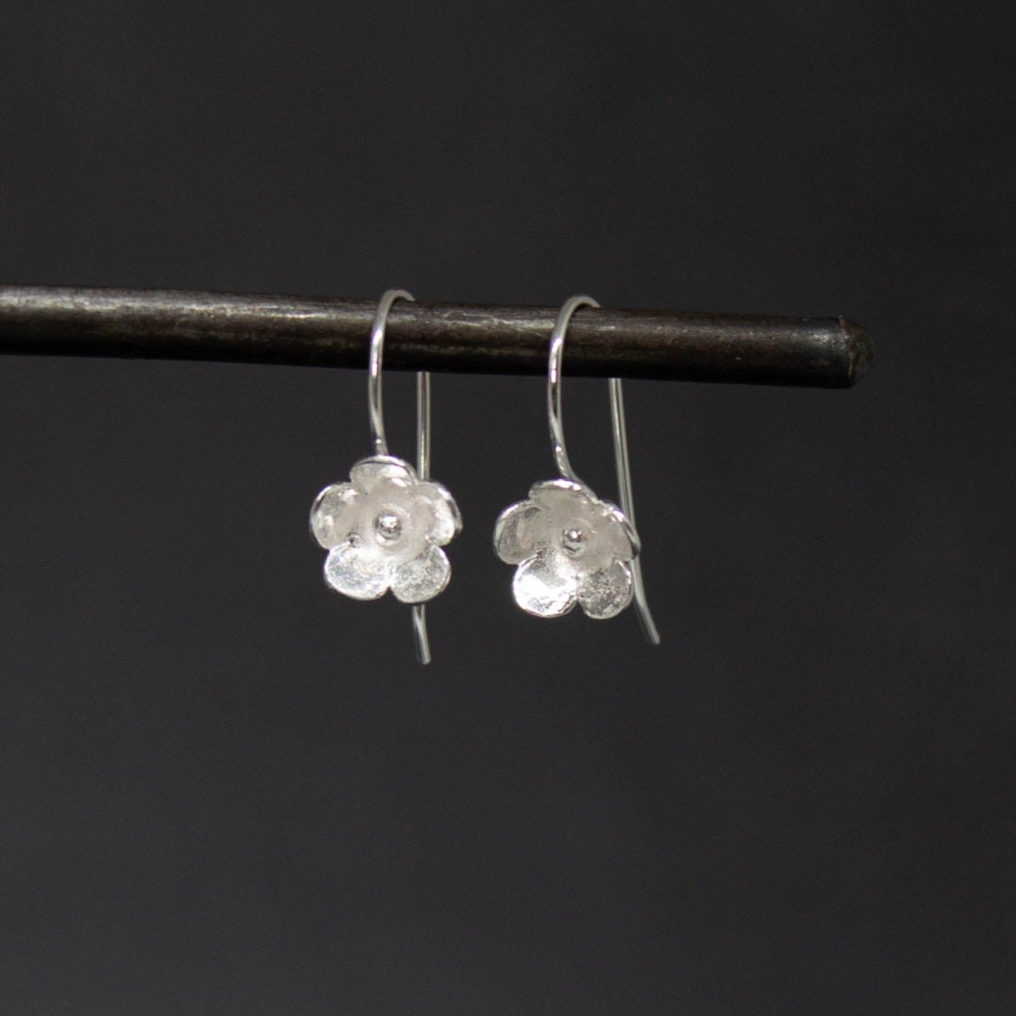 Little Flower Drop Earrings in Silver or Gold - Beyond Biasa