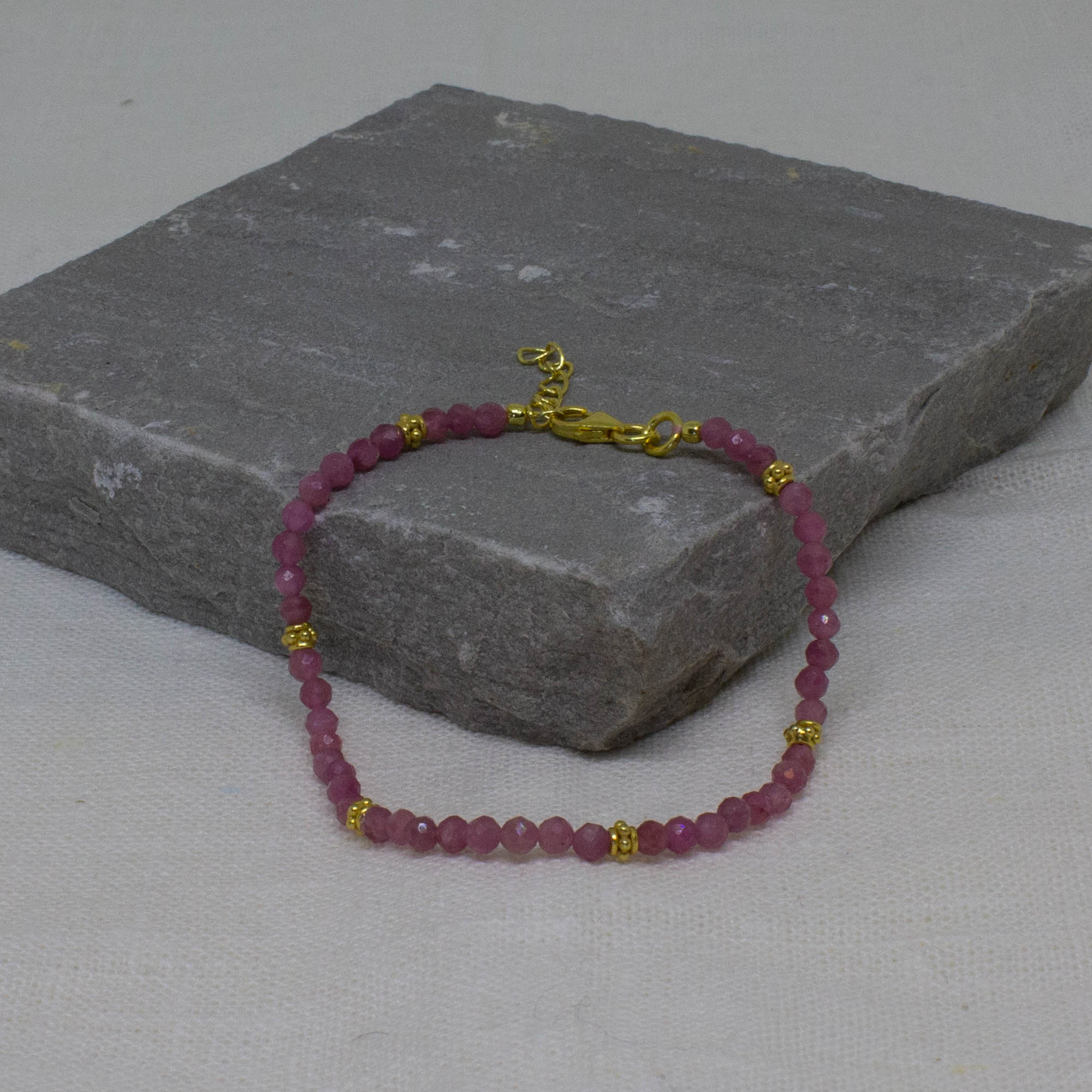 Gemstone and Gold Beaded Bracelet - Beyond Biasa