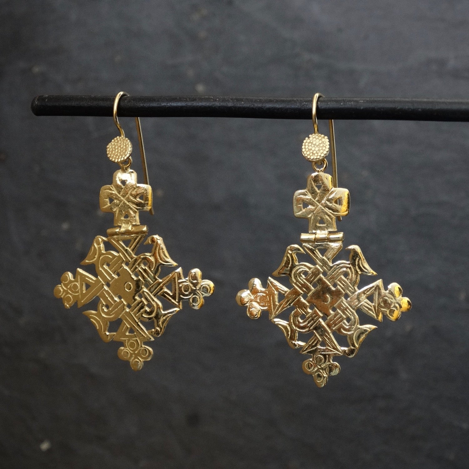 Gold Vermeil Lalibela Earrings - Beyond Biasa