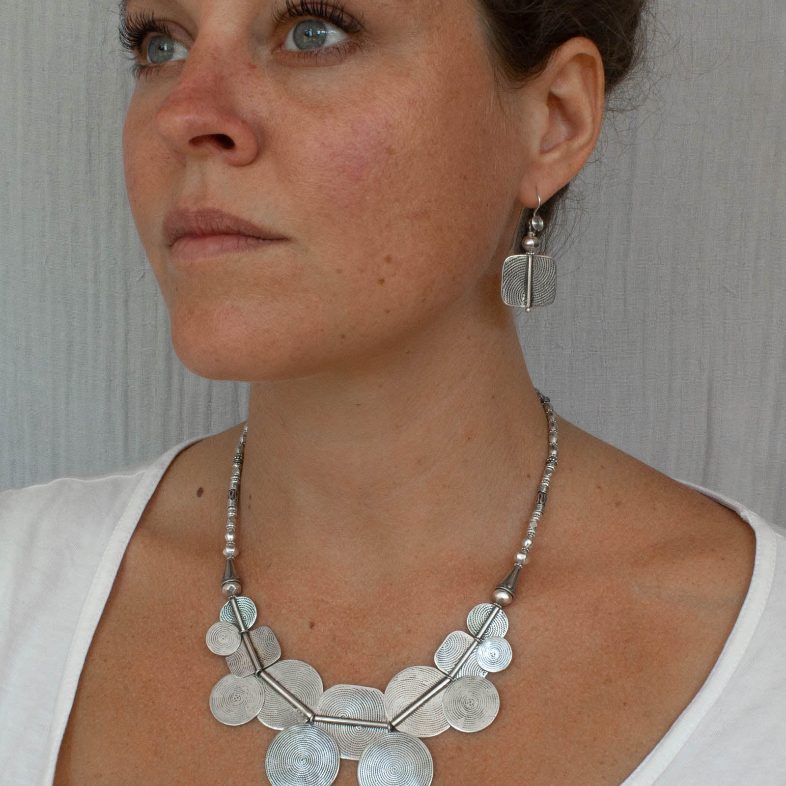 Geometric Sterling Silver Necklace - Beyond Biasa