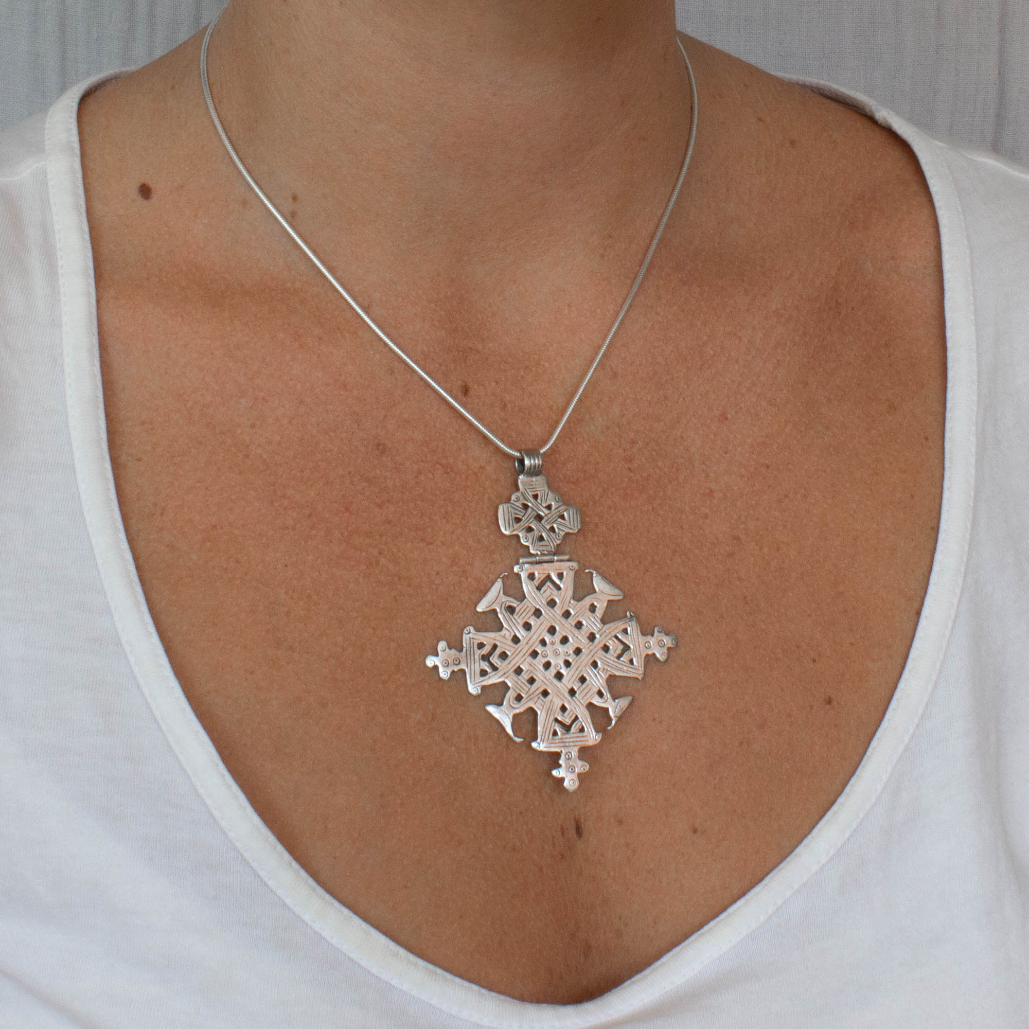 Sterling Silver Lalibela Pendant and Chain - Beyond Biasa