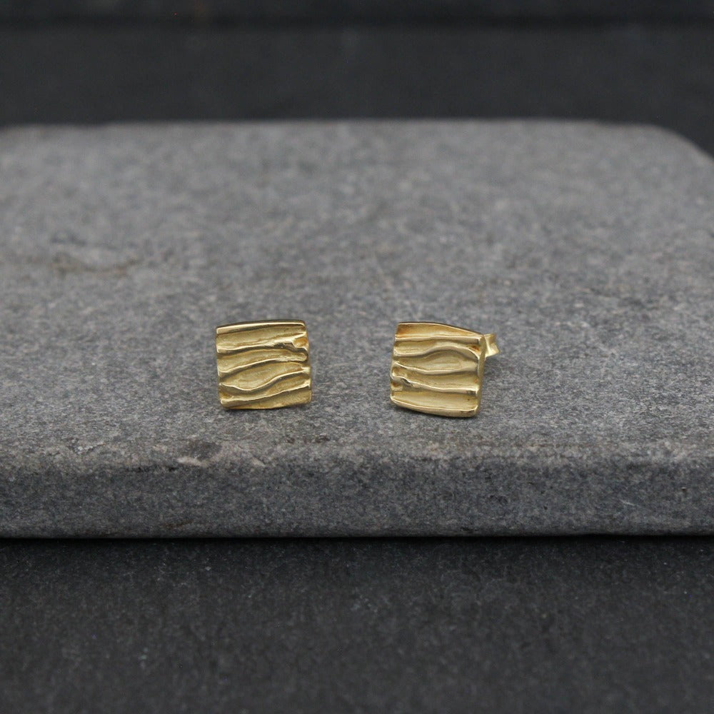Textured Square Stud Earrings