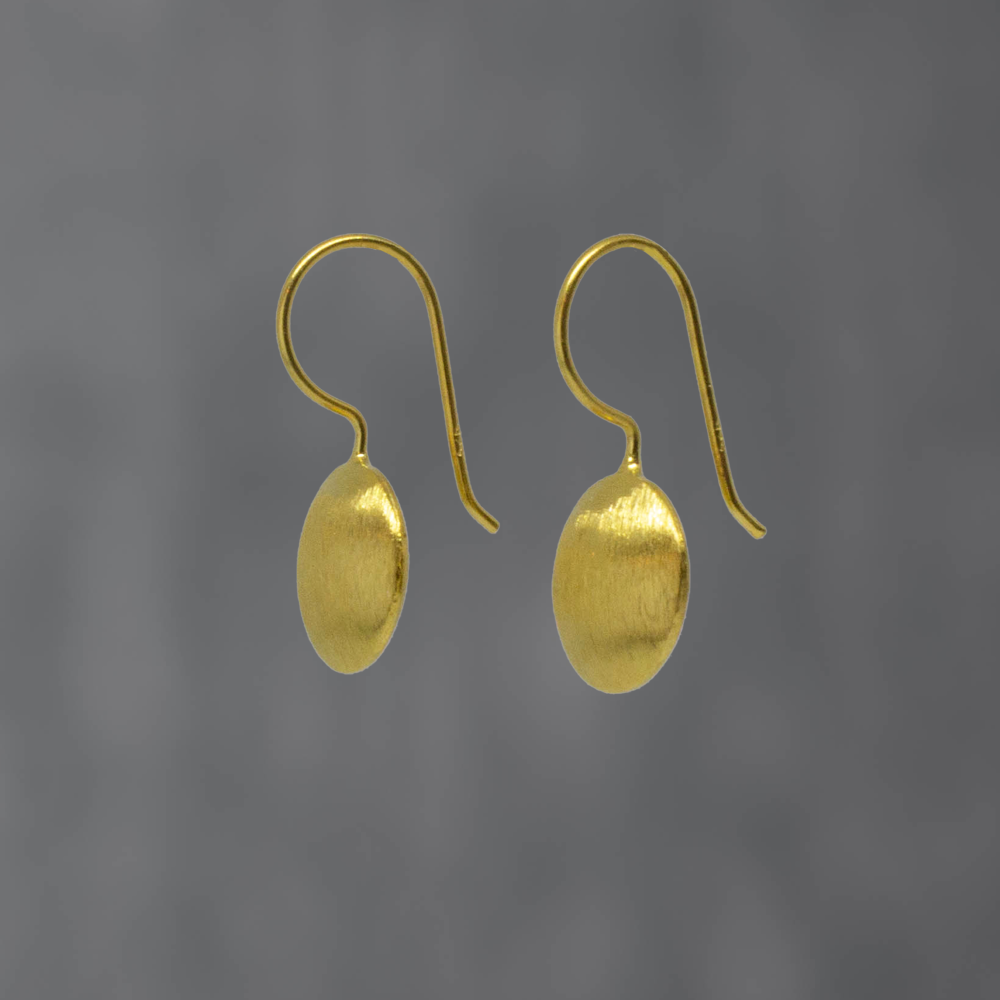 Brushed Circle Drop Earrings - Beyond Biasa