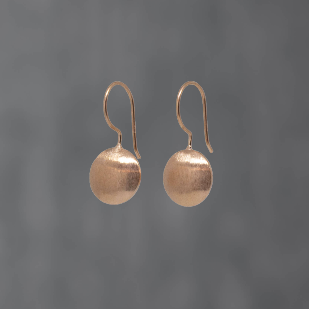 Brushed Circle Drop Earrings - Beyond Biasa