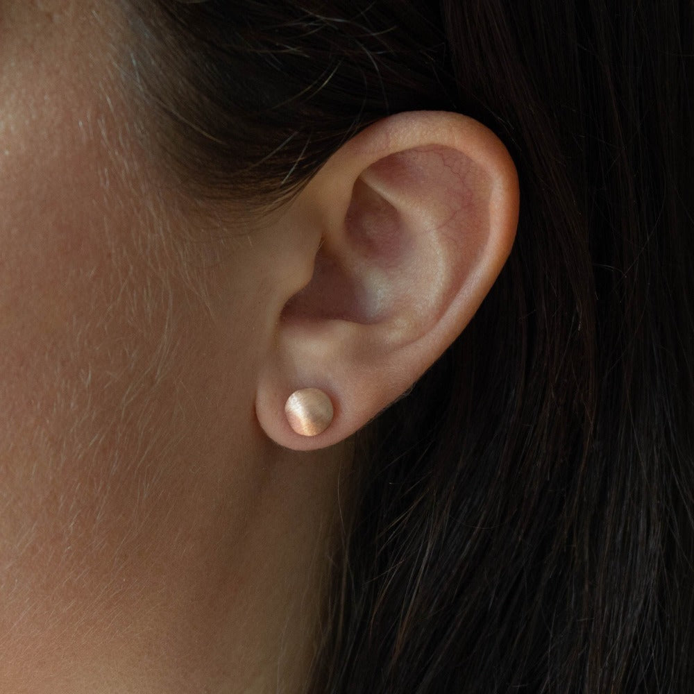 Brushed Circle Studs - Beyond Biasa