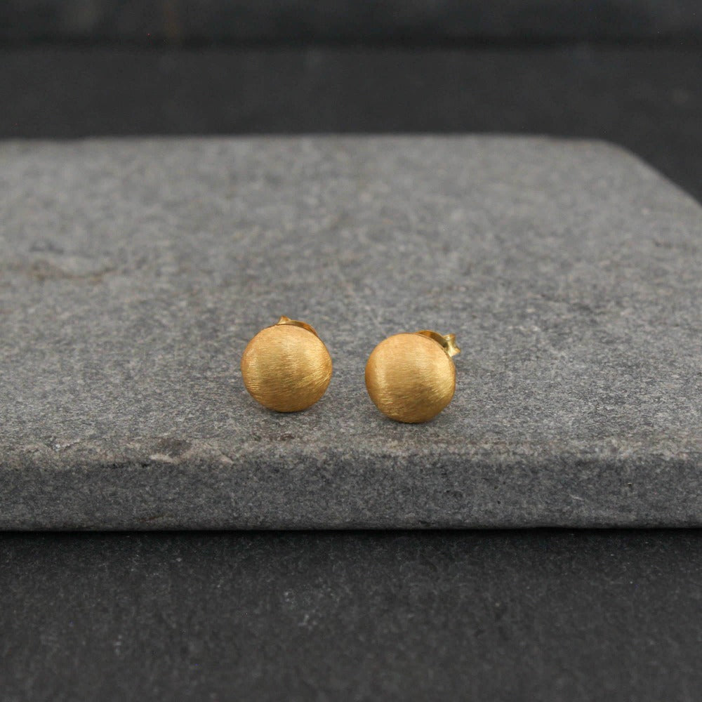 Brushed Circle Studs - Beyond Biasa