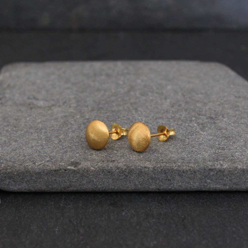 Brushed Circle Studs - Beyond Biasa