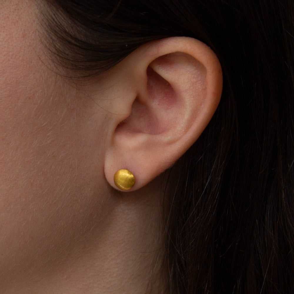 Brushed Circle Studs - Beyond Biasa