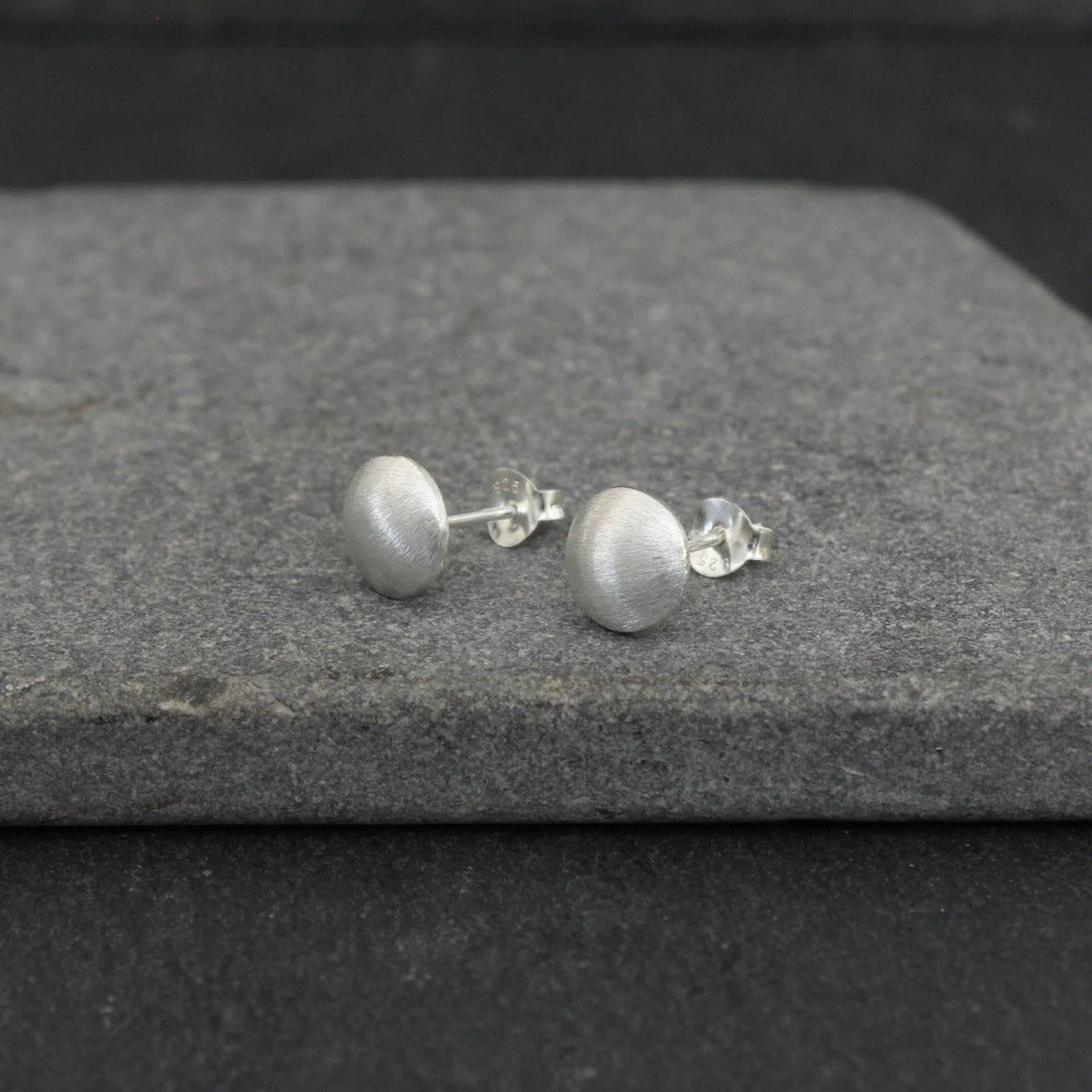 Brushed Circle Studs - Beyond Biasa