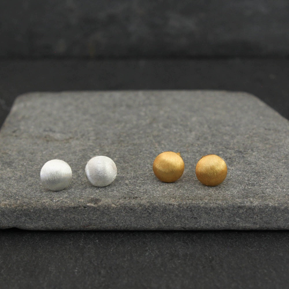 Brushed Circle Studs - Beyond Biasa