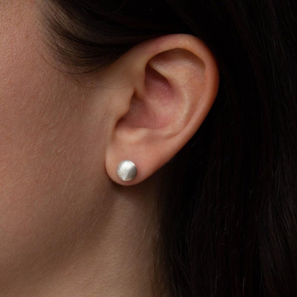 Brushed Circle Studs - Beyond Biasa