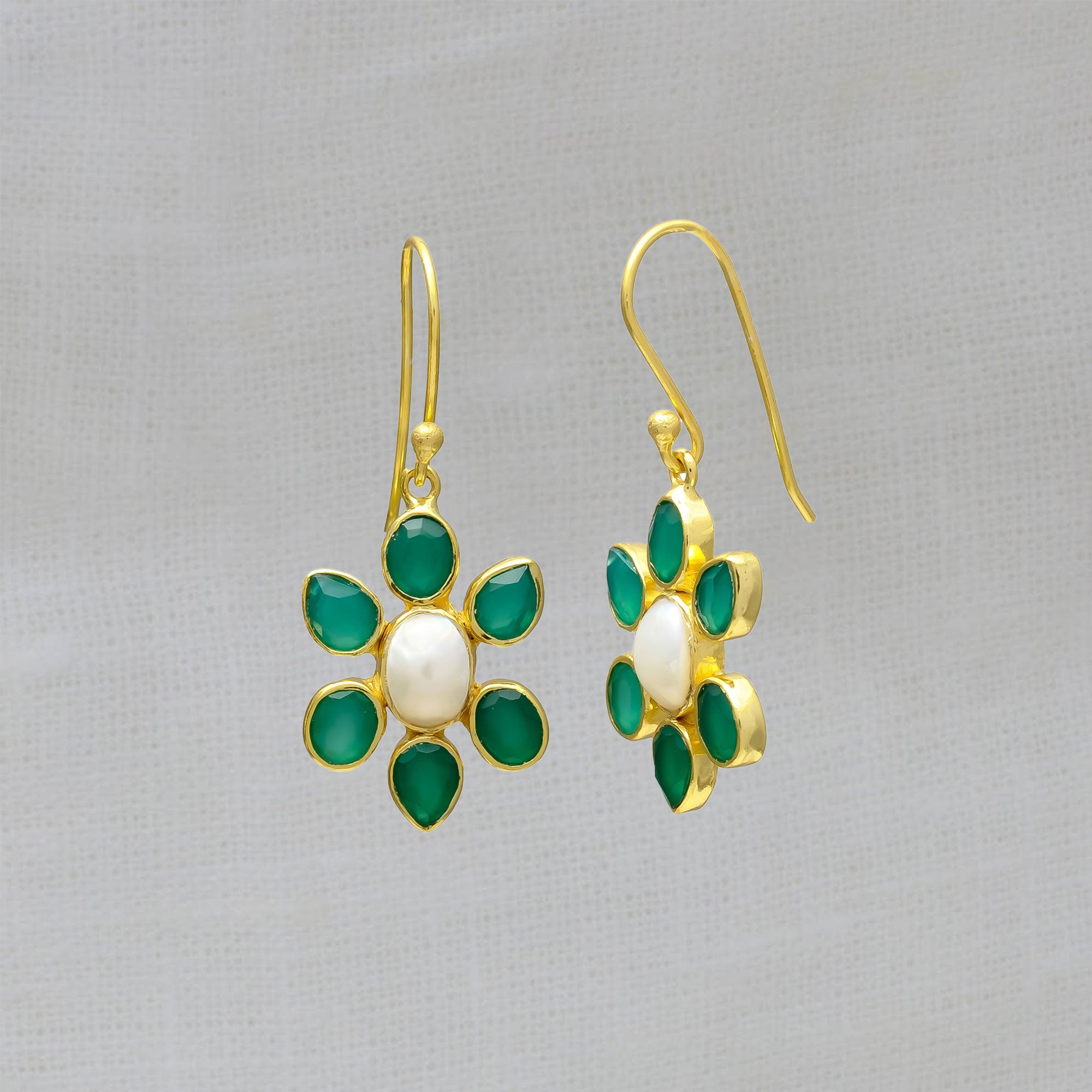 Green Onyx Earrings