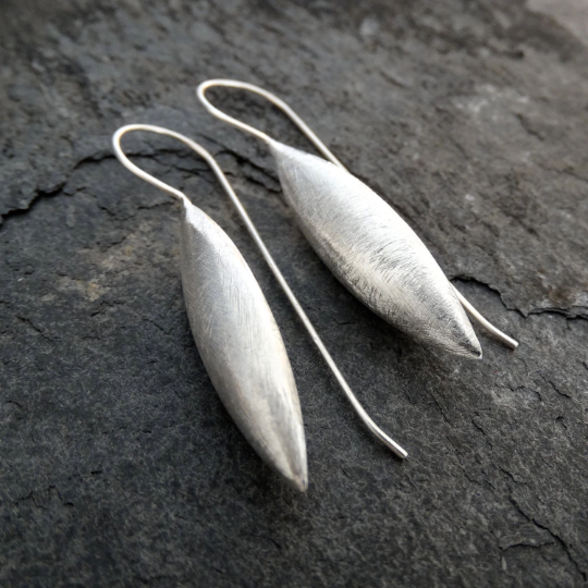 Brushed Spear Drop Earrings - Beyond Biasa