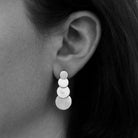 Brushed SilverCircles Earrings - Beyond Biasa