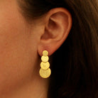 Brushed Gold Circles Earrings - Beyond Biasa