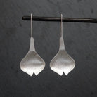 Brushed Tulip Flower Drop Earrings - Beyond Biasa