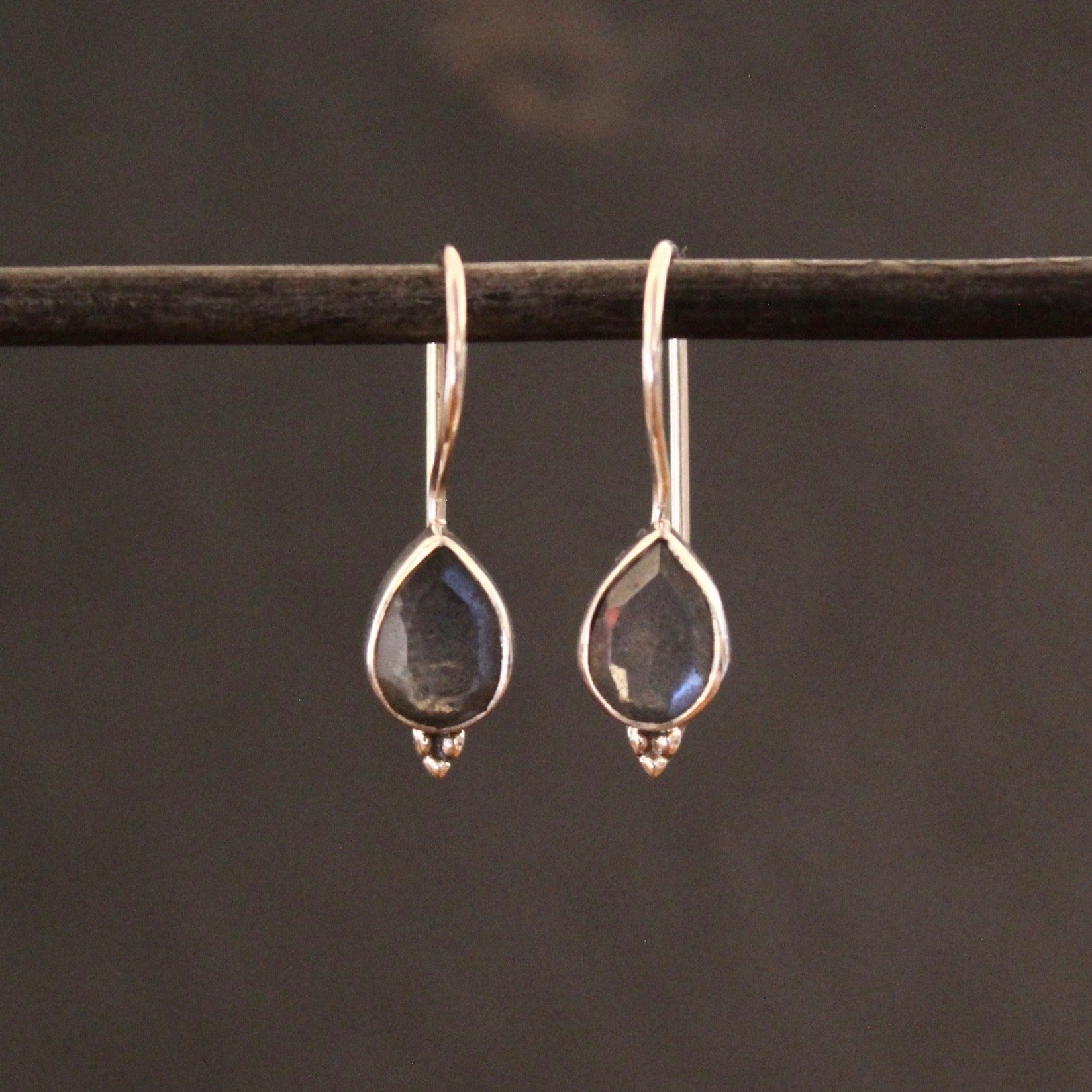 PoolS Of LIGHT - Petite Teardrop Rock Quartz Crystal Drops orders & Nickel Free Sterling Forged Ear Wires / Minimalist