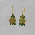 Yellow sapphire and emerald pomegranate gemstone earrings in 18k gold vermeil - Beyond Biasa 