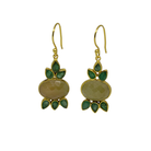 Yellow sapphire and emerald pomegranate gemstone earrings in 18k gold vermeil - Beyond Biasa 