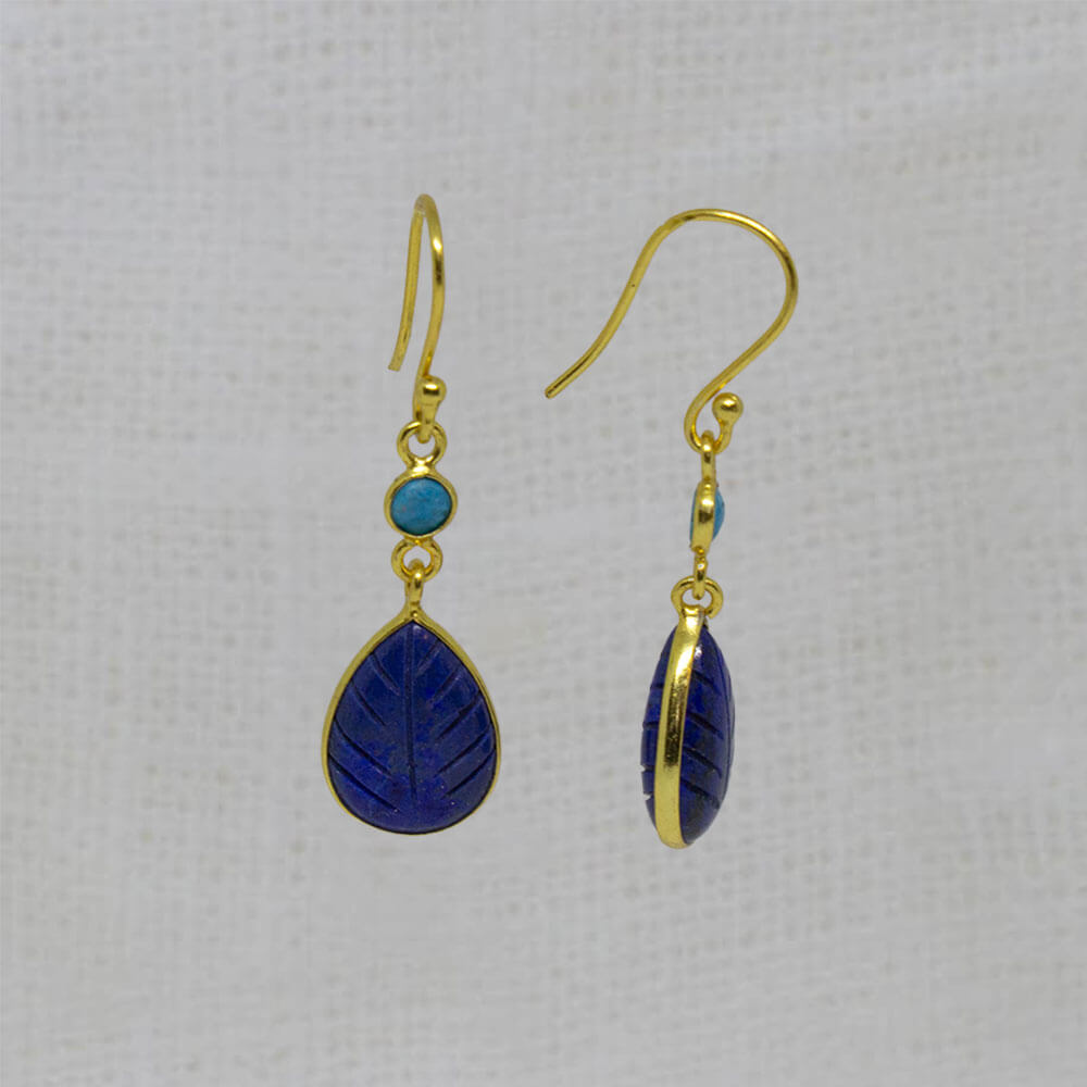 Lapis Lazuli, retailer Amethyst, Amber 925 earrings