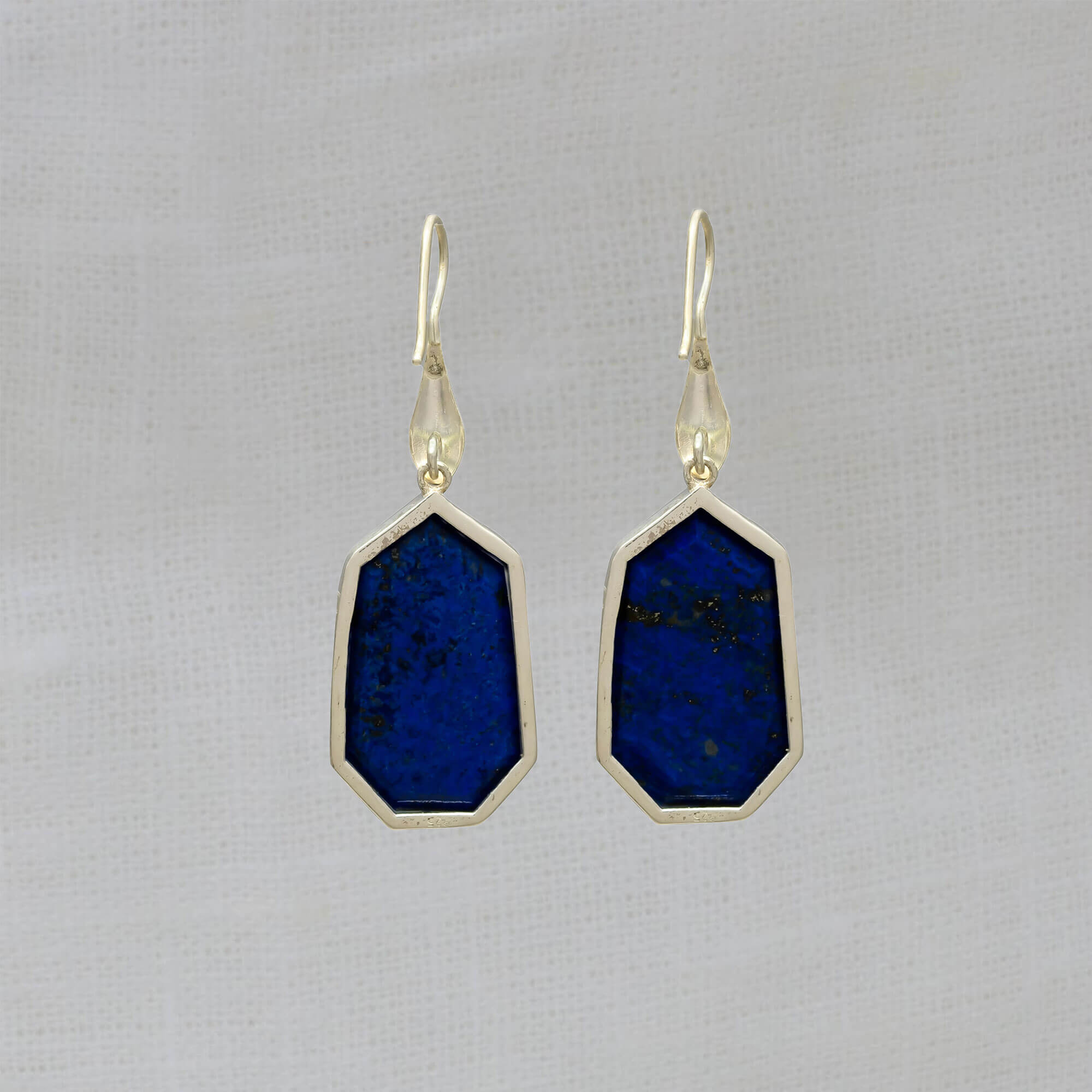 Lapis Lazuli and Sterling Silver Large Geometric Statement