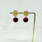 Ruby and Sunflower gold vermeil earrings - Beyond Biasa 