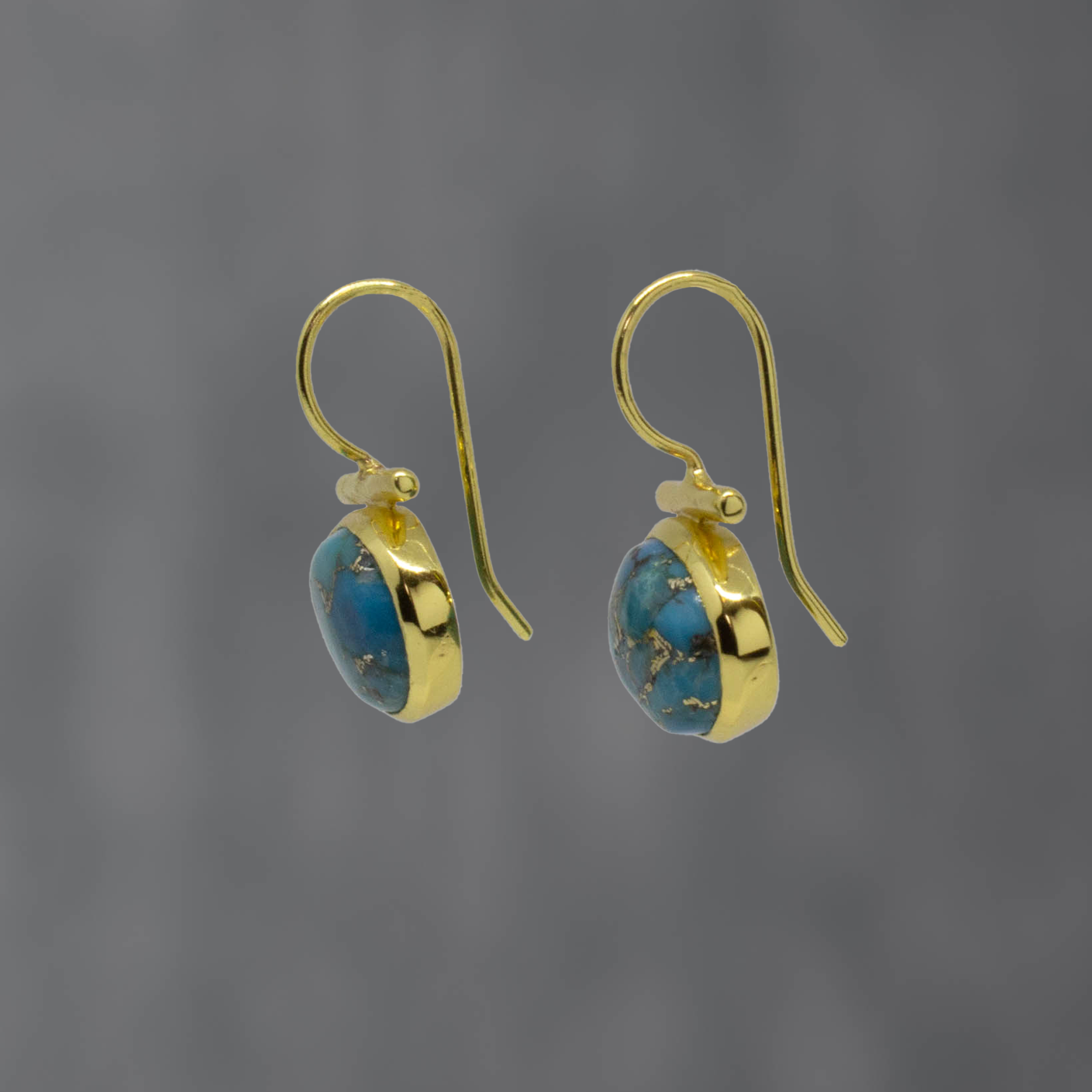 Gemstone and Gold Bar Earrings - Beyond Biasa