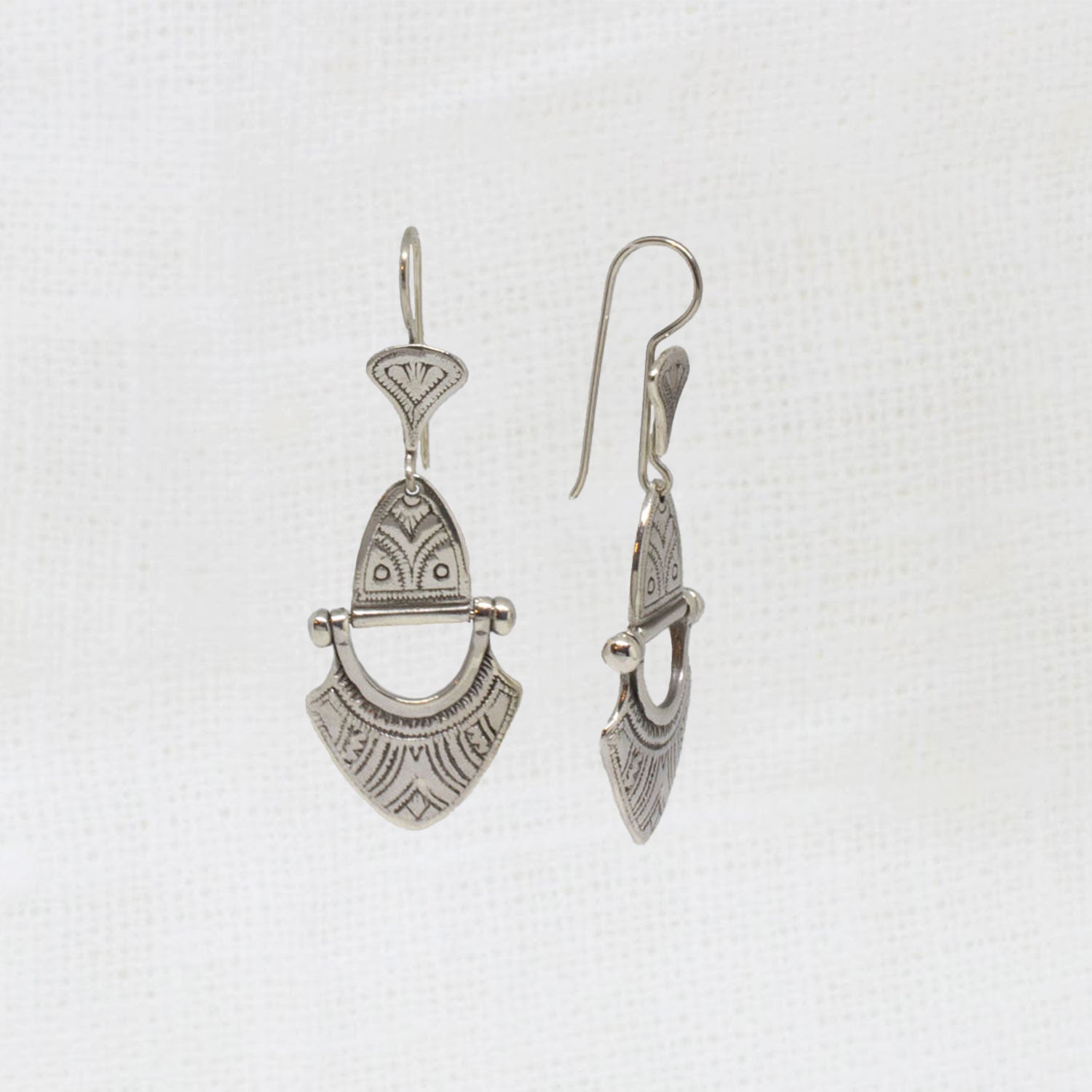 Sterling Silver Tuareg Hinged Earrings | Beyond Biasa