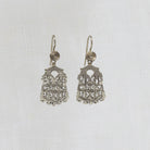 Small sterling silver geometric Tuareg inspired ethnic drop earrings - Beyond Biasa 