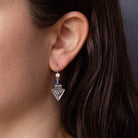 Silver Granulation Triangle Earrings - Beyond Biasa