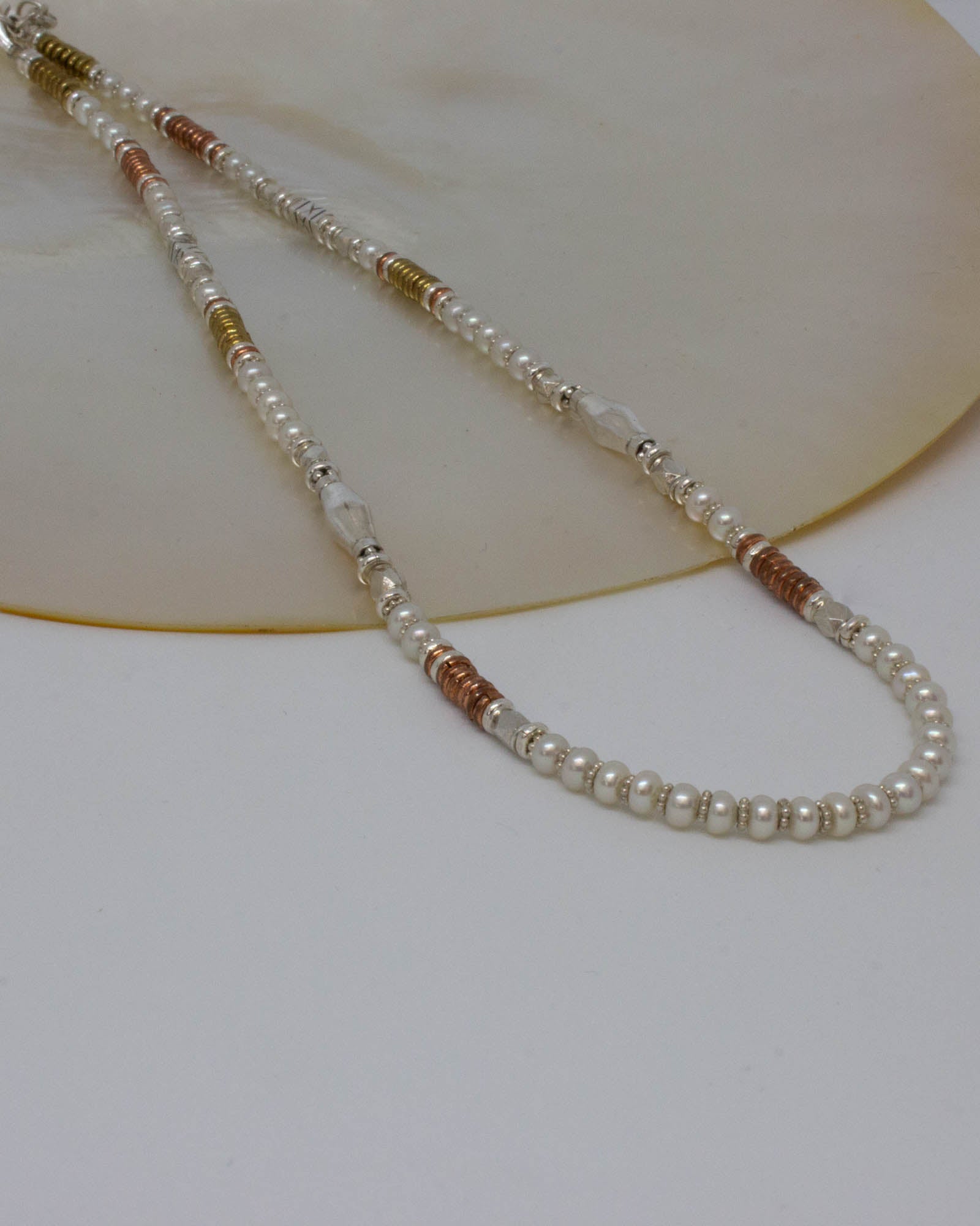 Gemstone and Mixed Metals Necklace - Beyond Biasa
