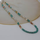 Gemstone and Mixed Metals Necklace - Beyond Biasa