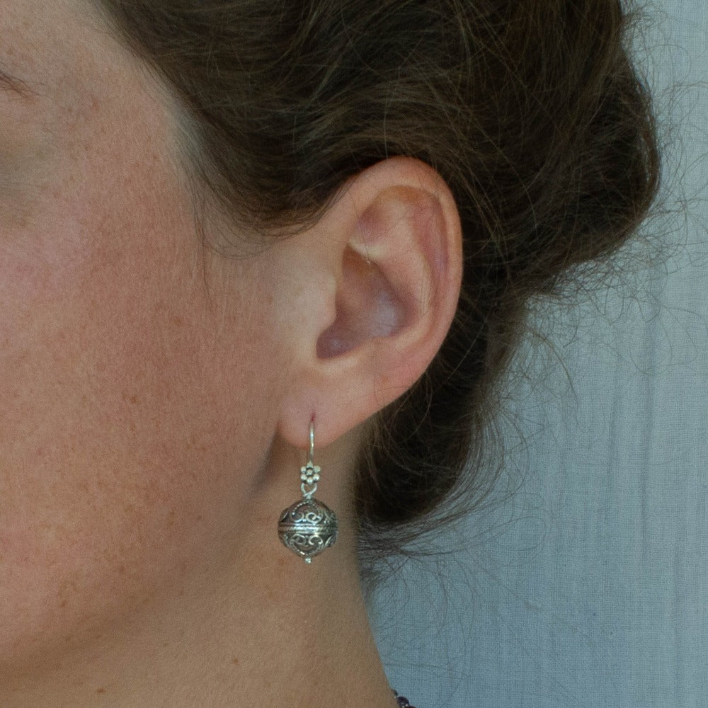 Balinese Granulation Drop Earrings - Beyond Biasa