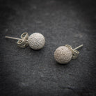Granulation Ball Stud Earrings in Sterling Silver or Gold Vermeil - Beyond Biasa