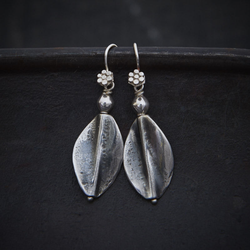 Sterling Silver Oval Twist Earrings - Beyond Biasa