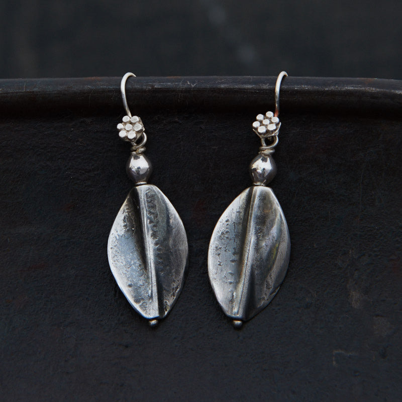 Sterling Silver Oval Twist Earrings - Beyond Biasa