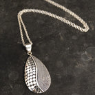 Sterling Silver Circle and Swirl Teardrop Pendant - Beyond Biasa