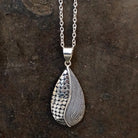 Sterling Silver Circle and Swirl Teardrop Pendant - Beyond Biasa