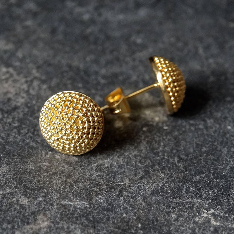 Granulation Circle Stud Earrings - Beyond Biasa