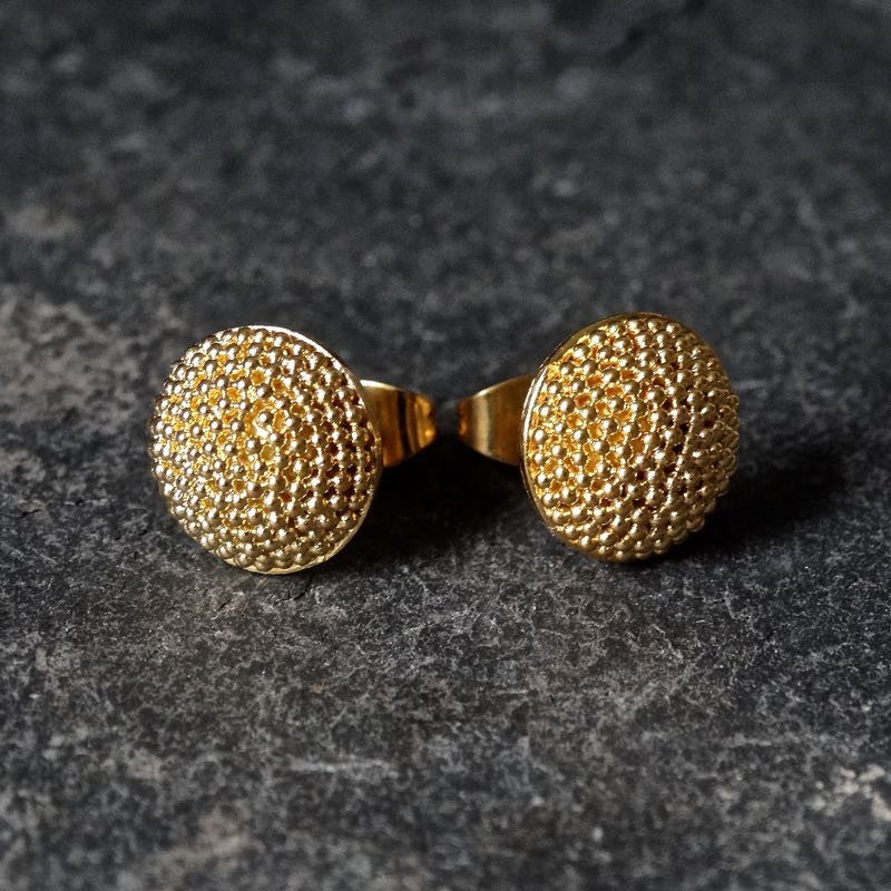 Granulation Circle Stud Earrings - Beyond Biasa