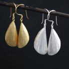 Brushed Sterling Silver or Gold Vermeil Flute Earrings - Beyond Biasa